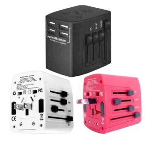 5core universal travel adapter international power adapters 3 pack