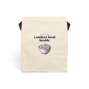 canvas lunch bag with strap